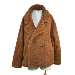 Gap XL Faux Fur Brown Teddy Coat